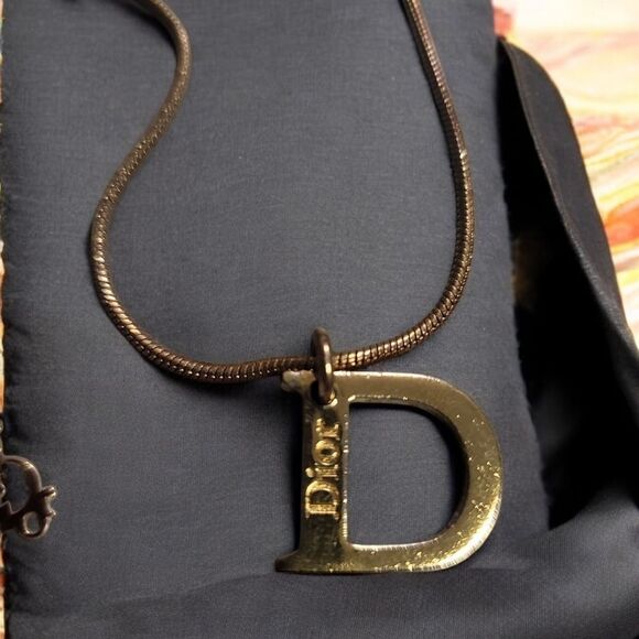 SOLD-TO @ABYMADE Dior Gold Necklaces with D Pendant and Charms SET 🔥 - Picture 2 of 10